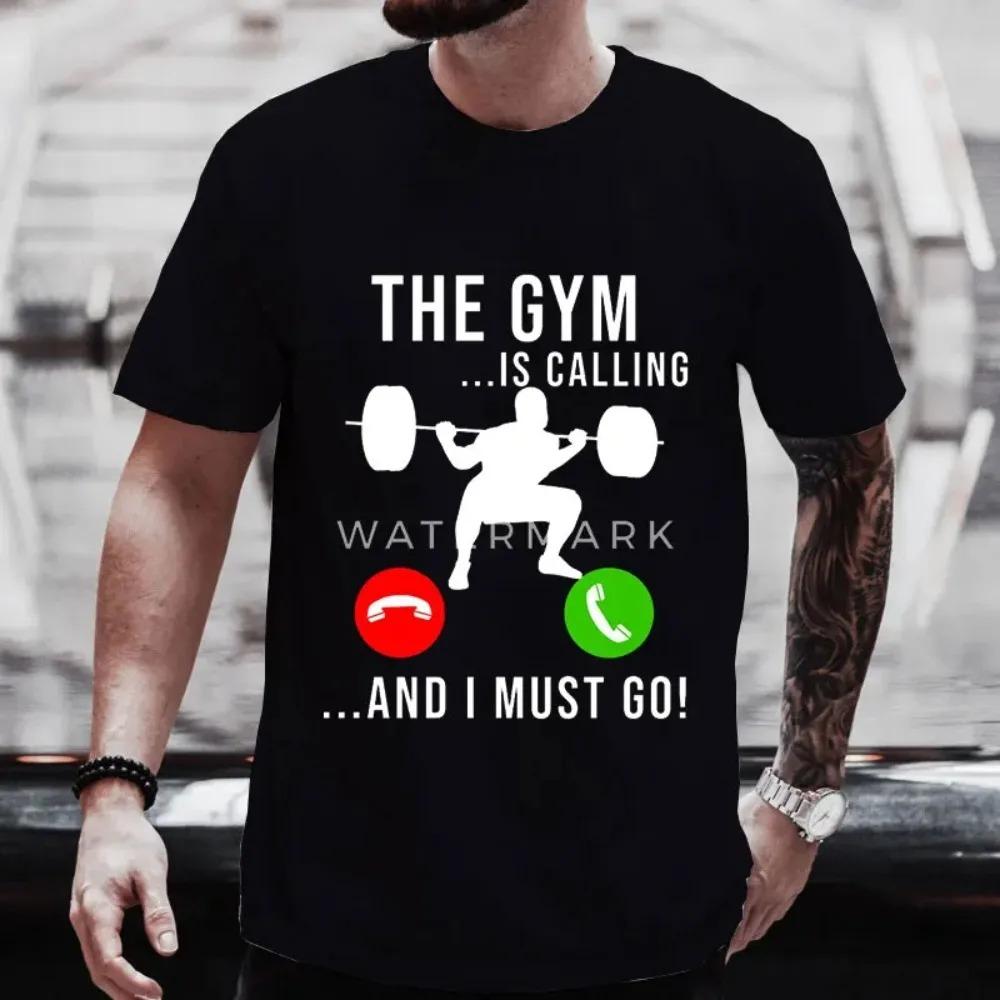 Pánské Streetové tričko Fitness Gym Sport Silový trénink Vtipné topy Trička Letní tričko Tričko pro muže Tričko Oblečení