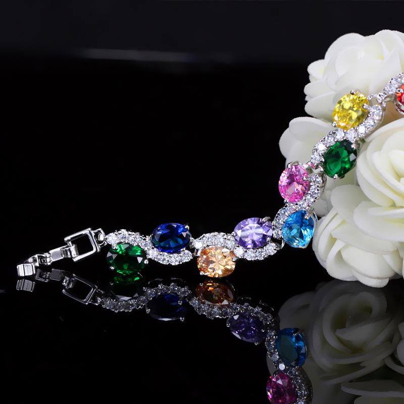 18k Zircon Bracelet - European & American Fashion, Simple Korean Style Jewelry for Women