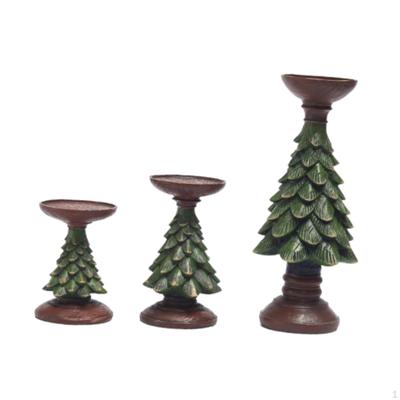 3Pcs Weihnachten Kerzenhalter Kerzenhalter Statuen Ornament Hause Dekoration Leuchter