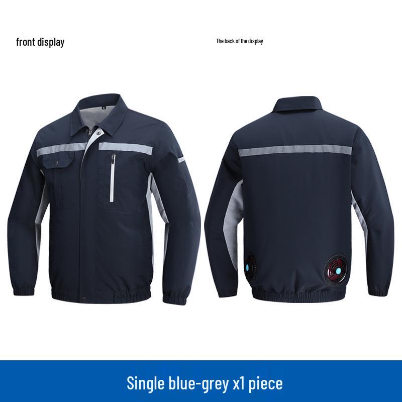 Men's and Women's Summer Cooling Workwear: Rechargeable, Fan-Integrated, Waterproof, UV-Resistant, Heatstroke-Prevention Clothing.