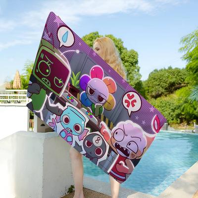 Game World D-DandyS W-World Bath Towel Microfiber Soft Water Absorbing Breathable For Girl Kids Decorative Cartoon Beach Towel