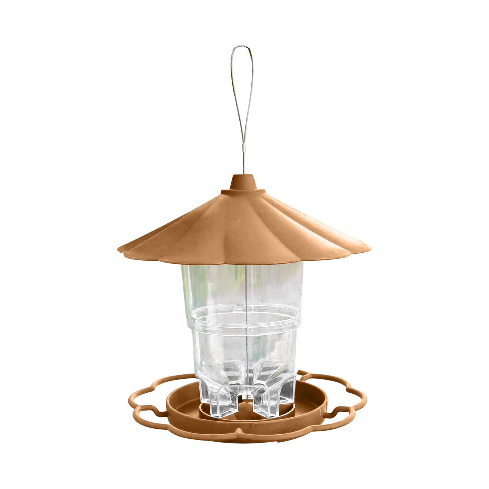 

Hanging Wild Bird Feeder, Large Capacity Retractable Outdoor Bird Feeding Station With Roof One Size коричневий
