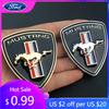 Car Sticker 1Pcs 3 Colors 6 * 7.5 Cm Metal Car Sticker For  Mustang Ford Shelby GT Logo Badge Car Body Fender Trunk Decoration A