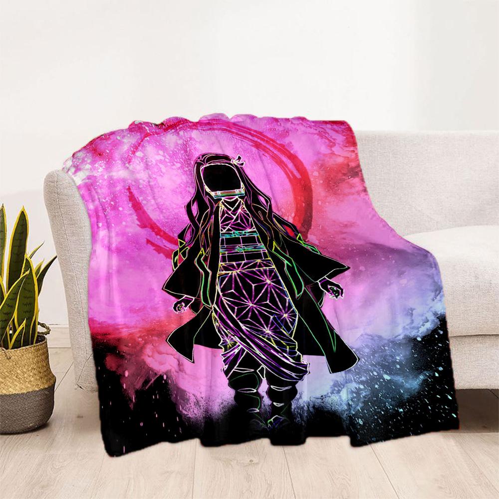 Nezuko Kamado's Journey Blankets Are Suitable for Living Rooms,making Them an Ideal Choice for Outdoor Travel and Gifts.