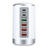 Fast Charger Hub 6 Ports USB TypeC QC3.0 PD 18W Charging Station for Phone Tablet Computer 65W