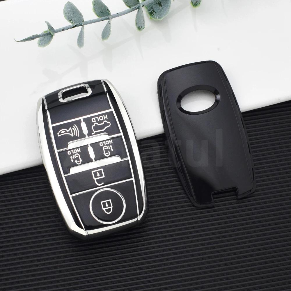 5/6 Buttons Tpu Car Key Case Cover For Kia Sorento Sedona Sportage Grand Carnival K5 Kx3 K4 Auto Shell Fob Holder Accessories