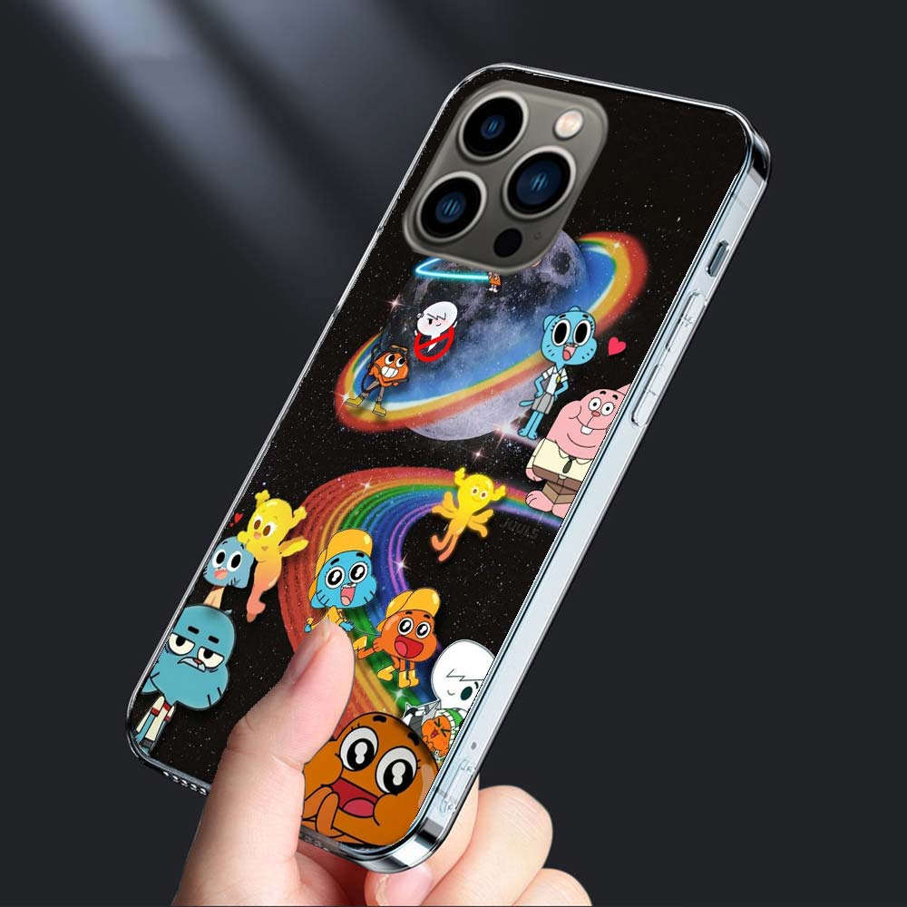 Cartoon The Amazing World of Gumball Phone Case For Iphone 16E 15 Pro 14 Plus 17E 16 17 Pro Max Air 11 12 13 Mini Shockproof