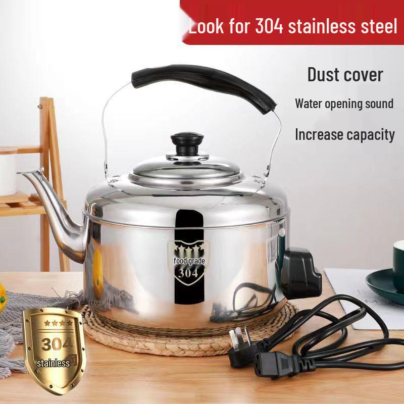 Large Capacity Stainless Steel Electric Kettle, Anti-Dry Burn, with Whistle All Variants with 1.5m Thickened Power Cord