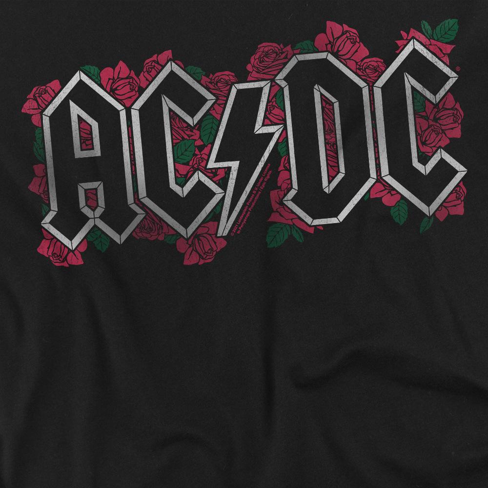 AC/DC Mens Roses Logo T-Shirt