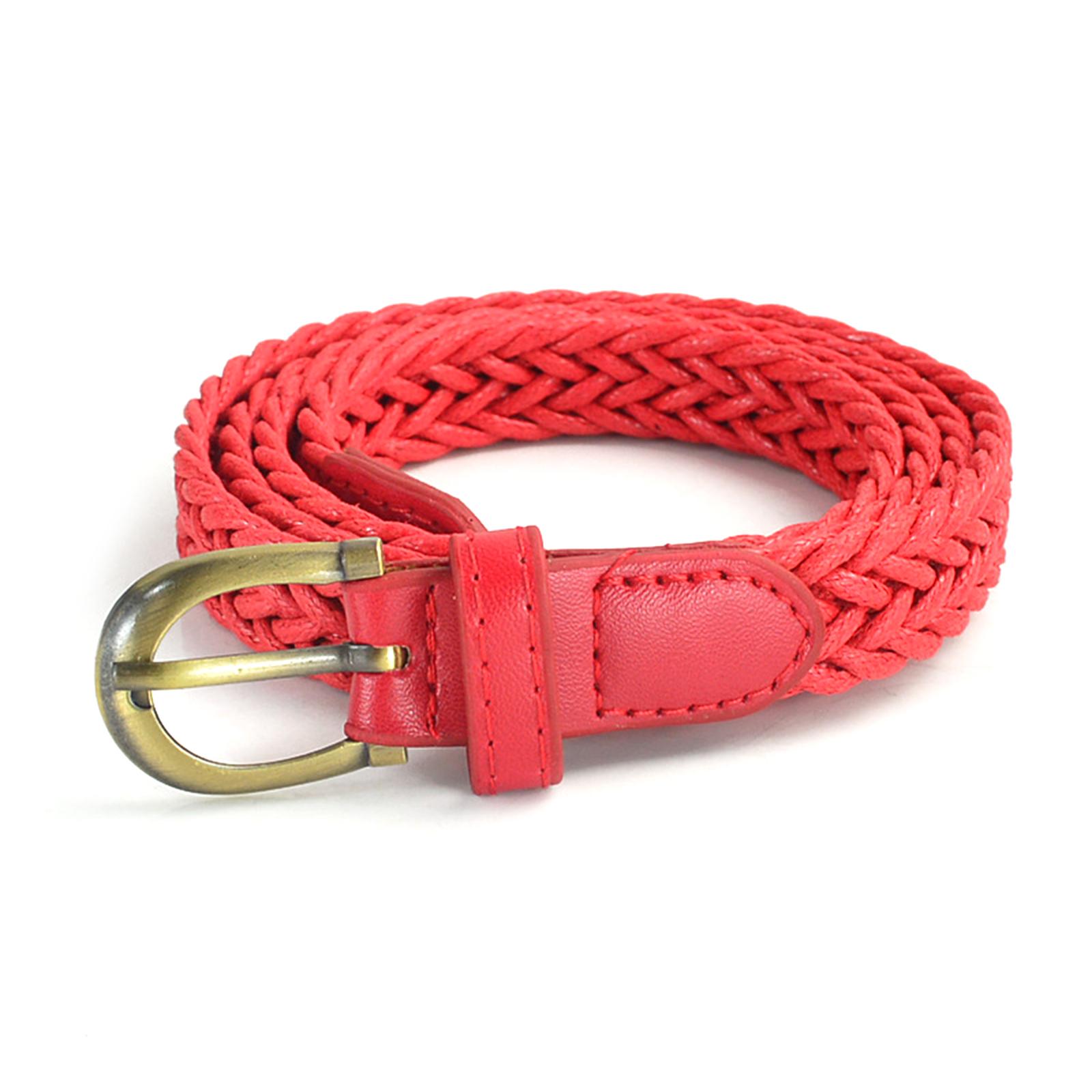 

Регулируемый плетеный пояс из вощеного шнура, ретро пояс для утягивания талии, минималистичный аксессуар для одежды красный