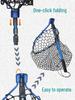 Retractable Quick-Dry Non-Hooking Silicone Fishing Net with Aluminum Alloy Frame