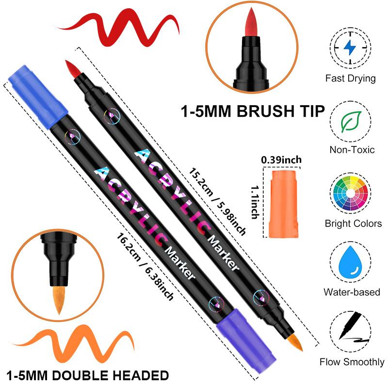 72 Color Nail Art Pens, 0.5 MM Nail Polish Pens Set Drawing Painting Point Liner Acrylic Painted Pen Kit, Waterproof Quick-drying Nail for DIY Gift