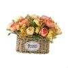 Artificial Floral Arrangement in Basket for Home And Event Decoration, Centerpiece Office