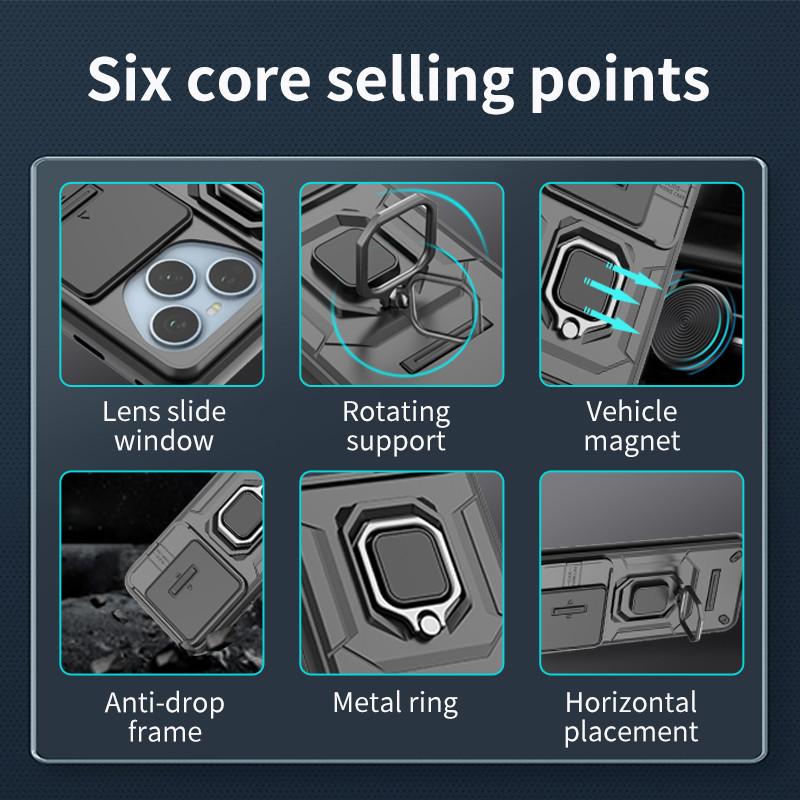Kryt pro Honor 400 Pro 5G Pro Honor 90 200 400 Pro Pouzdro Ochrana objektivu Nárazuvzdorný Posuvné okénko Magnetický držák Nárazník