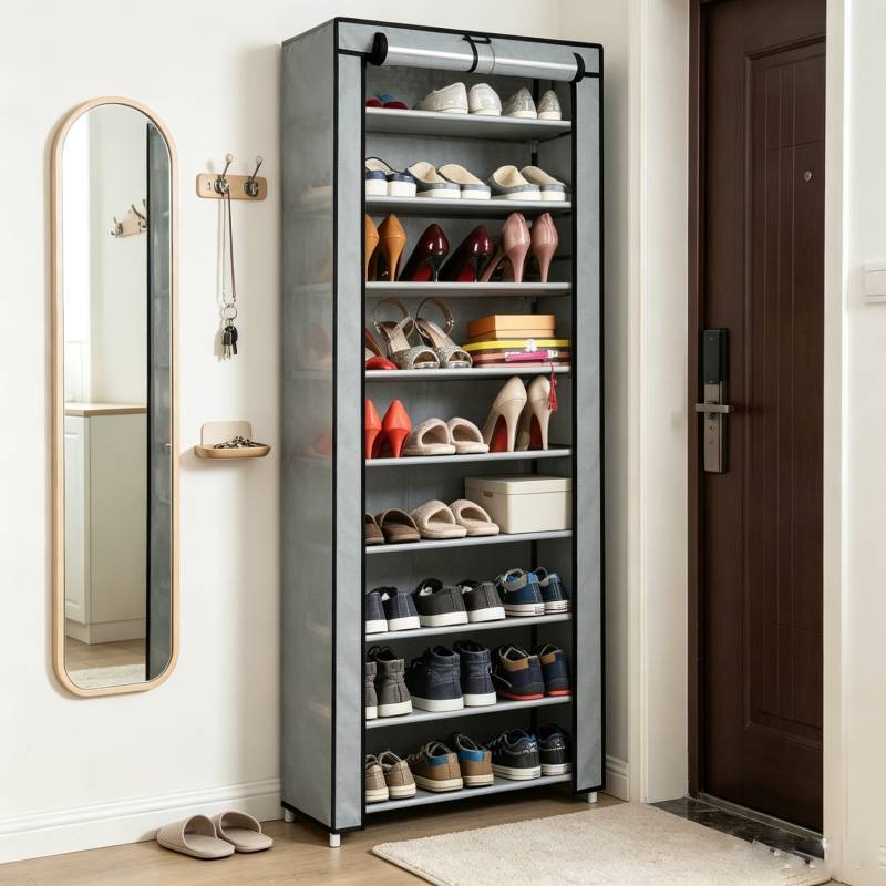 Simple Entryway Shoe Rack With Removable Support For Home Organization