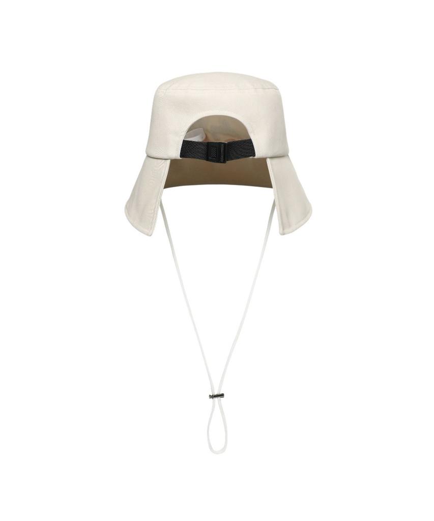 MONDAYFLOW Ponytail Bucket Hat_Light Beige