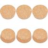 BENECREAT 6Pcs Cork Bottle Stoppers, Tapered BurlyWood Wooden Wine Bottle Cork Stoppers for Wine Beer Bottle Crafts, 2.2inch In Diameter