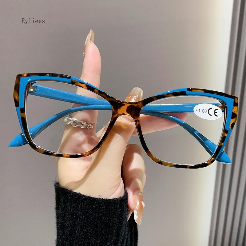 Unisex Neue Stilvolle Ultraleichte Lesebrille Luxus Cat-Eye-Design Weitsichtige Verschreibungen Männer Frauen Transparent Alterssichtigkeit
