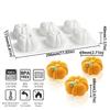 Halloween Pumpkin Silicone Mold 6-Cavity Non-Stick Pumpkin Cake Mould For Baking Chocolate Cupcake Jelly Dessert Treats Cake