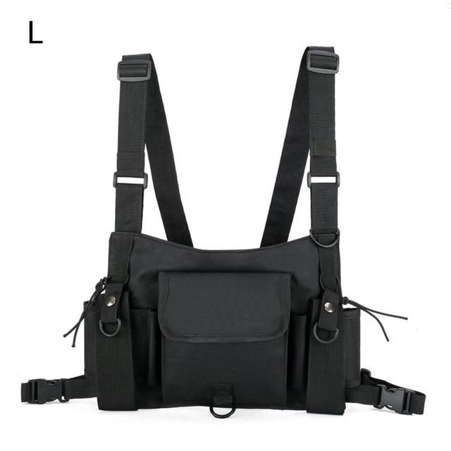 Unisex Outdoor Adjustable Vest, Chest Pouch, Shoulder Waist Bag, Wearable and Durable