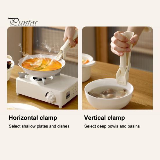 Stable Grip Cooking Clamp Anti-scald Clip Heat Resistant Bowl Multi-Angle Non-Slip Oven Dish Rack Safe Ergonomic Kitchen Lifter for Plates Pans Dishes