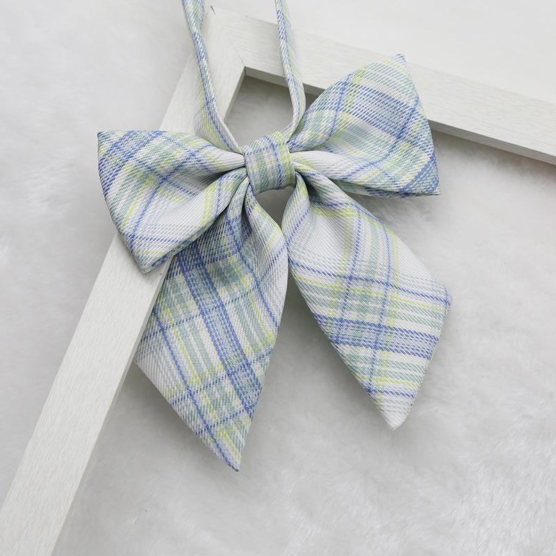 Personalized Flower Plaid Uniform Collar Flower Bow Tie Small Fresh Sailor Suit Bow KTB