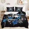 Night Forest Animal Wolf Three-piece Quilt Cover 3D Digital Printing Bedding Set Bed Cover