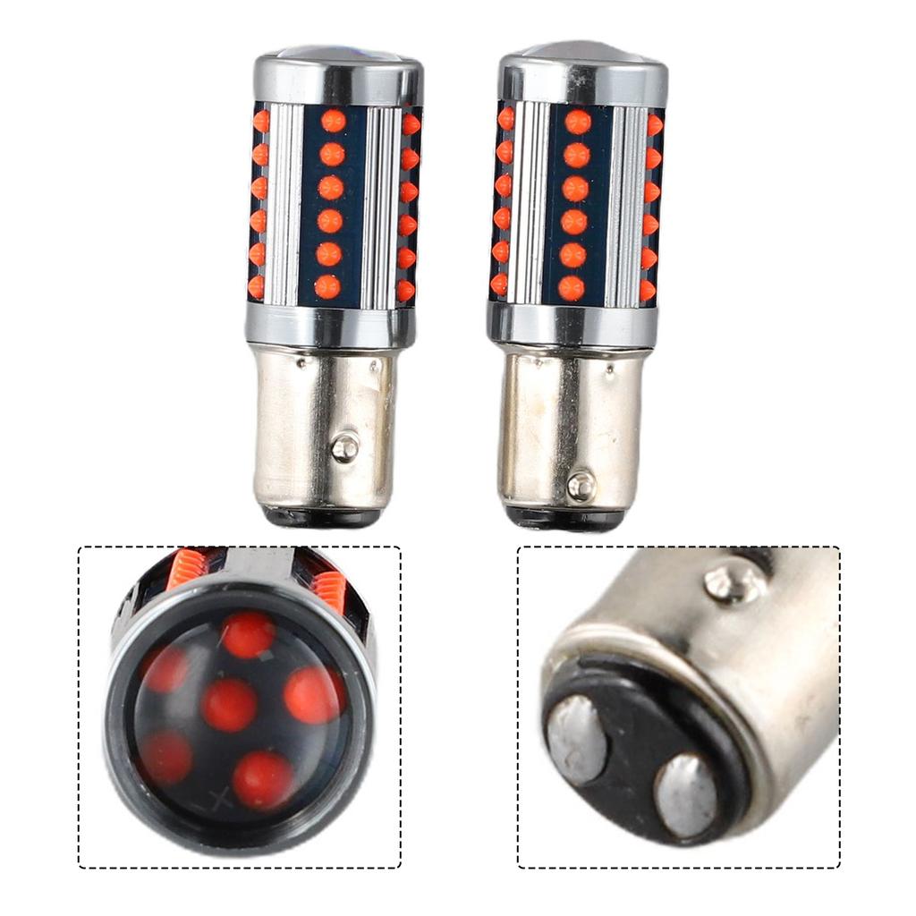 High Quality 1157 LED Light Bulb 2× Top DC/AC 12V-24V High Brightness Hot Red Stop Tail Lamp 2pcs Set COB 0.23A