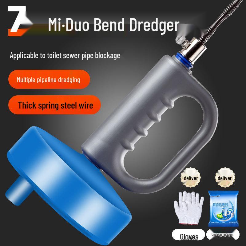 Sewer and Toilet Unclogging Tool - Kitchen and Bathroom Pipe Dredger for Blockages