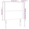 Headboard with Ears Pink 83 X 16 X 118 128 Cm Velvet
