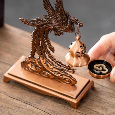 Statue Aroma Ornament Hanging Incense Burner, Chinese Vintage Cone Holder for Office, SPA,