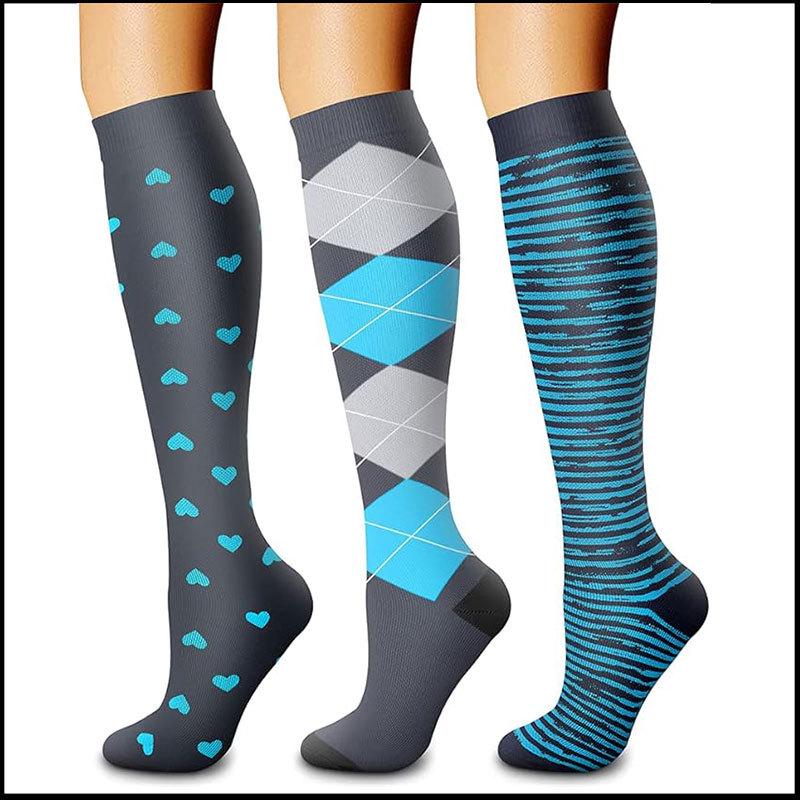Compression Knee-high Socks Set for Running and Sports - Graduated Support, Multiple Pairs (3/4/6/8)