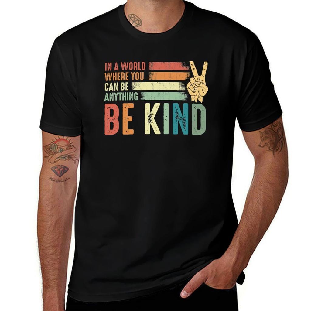 In A World Where You Can Be Anything Be Kind Kindness Inspirational Gifts Peace Hand Sign Tshirt Essential T Shirt Tshirt