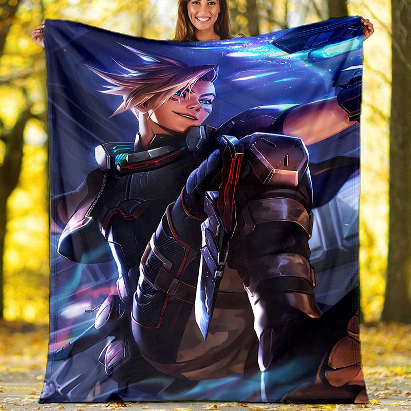 League of Legends Theme Printed Blanket - Perfect for Couch, Bed, Travel & Outdoor Use | Machine Washable, Cozy & Durable.