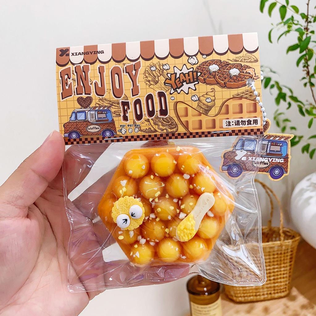 Cute Cartoon Food Squeeze Toy Silicone Pinch Slow Rebound Decompression Toy for Adult Kids Gift Stress Reliever Toys
