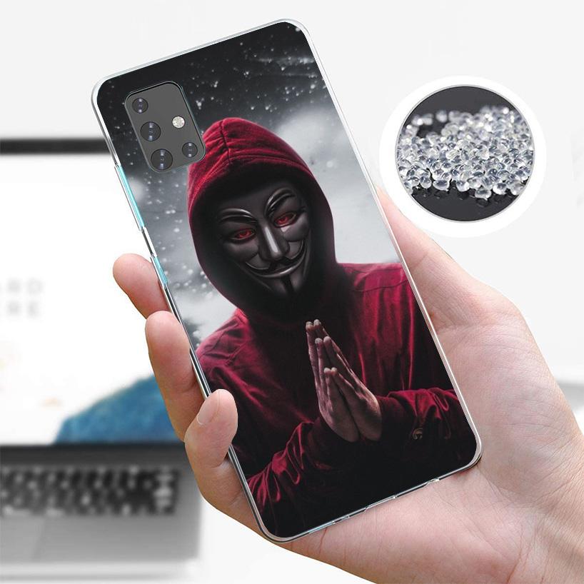 Anonymous V Mask Phone Case For Samsung Galaxy A52 A32 A22 A12 A51 A31 A50S A30S A20S A10S Note 20 Ultra 10 Plus S10 A72 A71 Gal