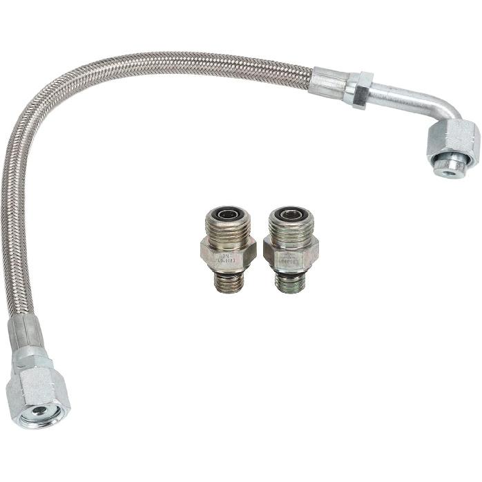 Turbo-Ölzufuhrleitung Schlauch, Turbo-Ölzufuhrleitung Schlauch 3927911 Metalllegierung Turbinen-Zuleitung mit Anschlussstück Ersatz für 5,9L 24V 1998 2002