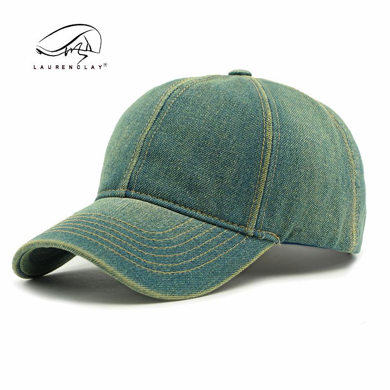Fashion light board denim baseball cap soft top women's casual sunscreen sun hat washed retro cap men