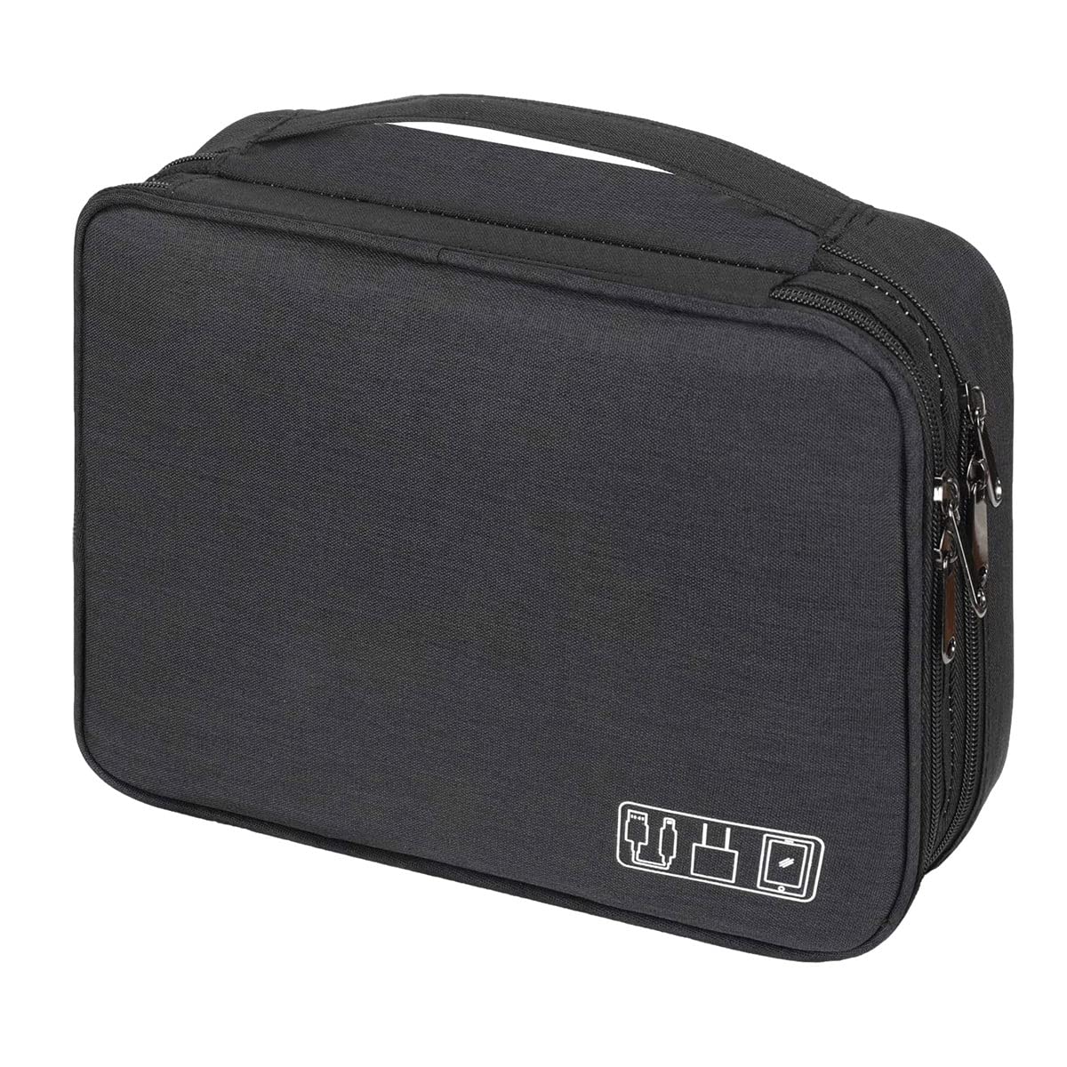 ENN LLC Gadget Pouch Cable Box Storage Large Capacity Waterproof Travel PC Peripherals 3-Layer (Black) чёрный