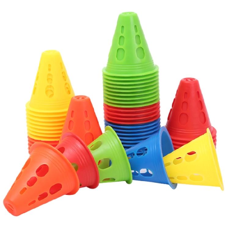 10Pcs Colorful Agility Marker Cones Roller Skating Practice Skating Marker Cones