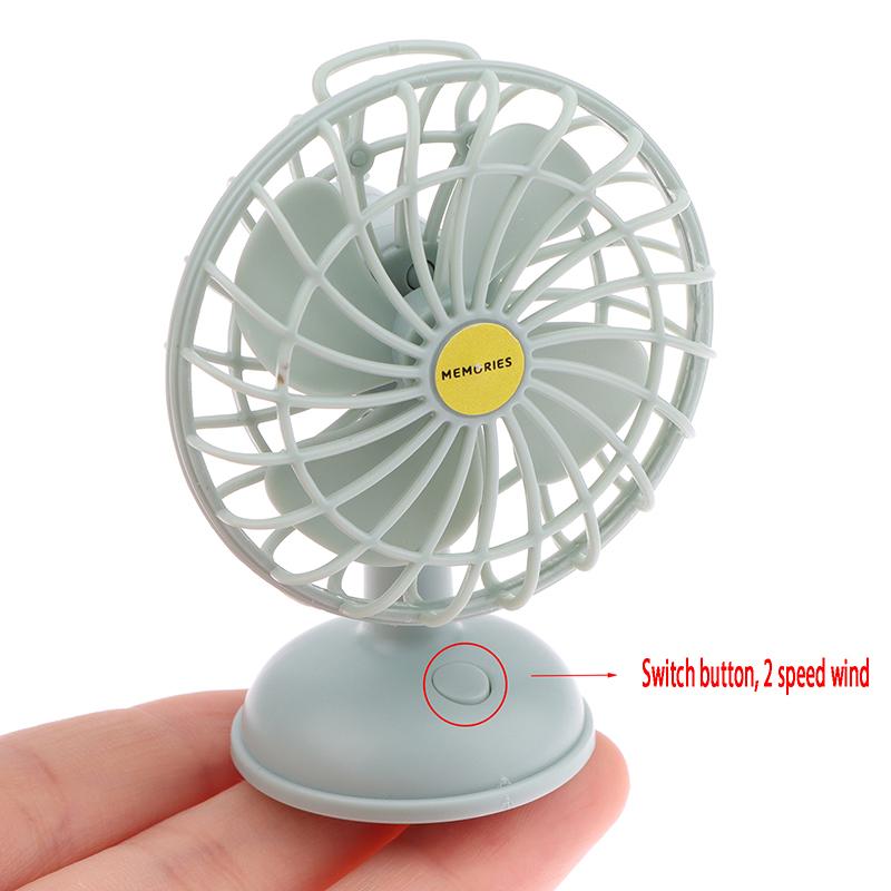 Ventilatore in Lega Miniatura per Casa delle Bambole Arredamento Ventilatore di Simulazione Accessori per Mobili Bambole Giocattoli per Bambine Regalo