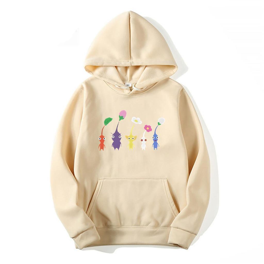 Kawaii Pikmin hoodies Men Funny hoodies Summer Breathable Comfortable Tee Hombre Cute Cartoon Graphic hoodies