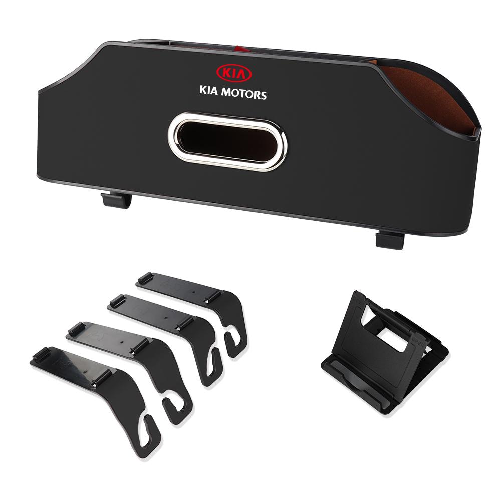 2026 Horká Samolepka na Auto Multifunkční Úložný Box na Zadní Sedadlo Auta Držák na Nápoje Organizér na Ubrousky Pro KIA KN Stinger RIO Sorento