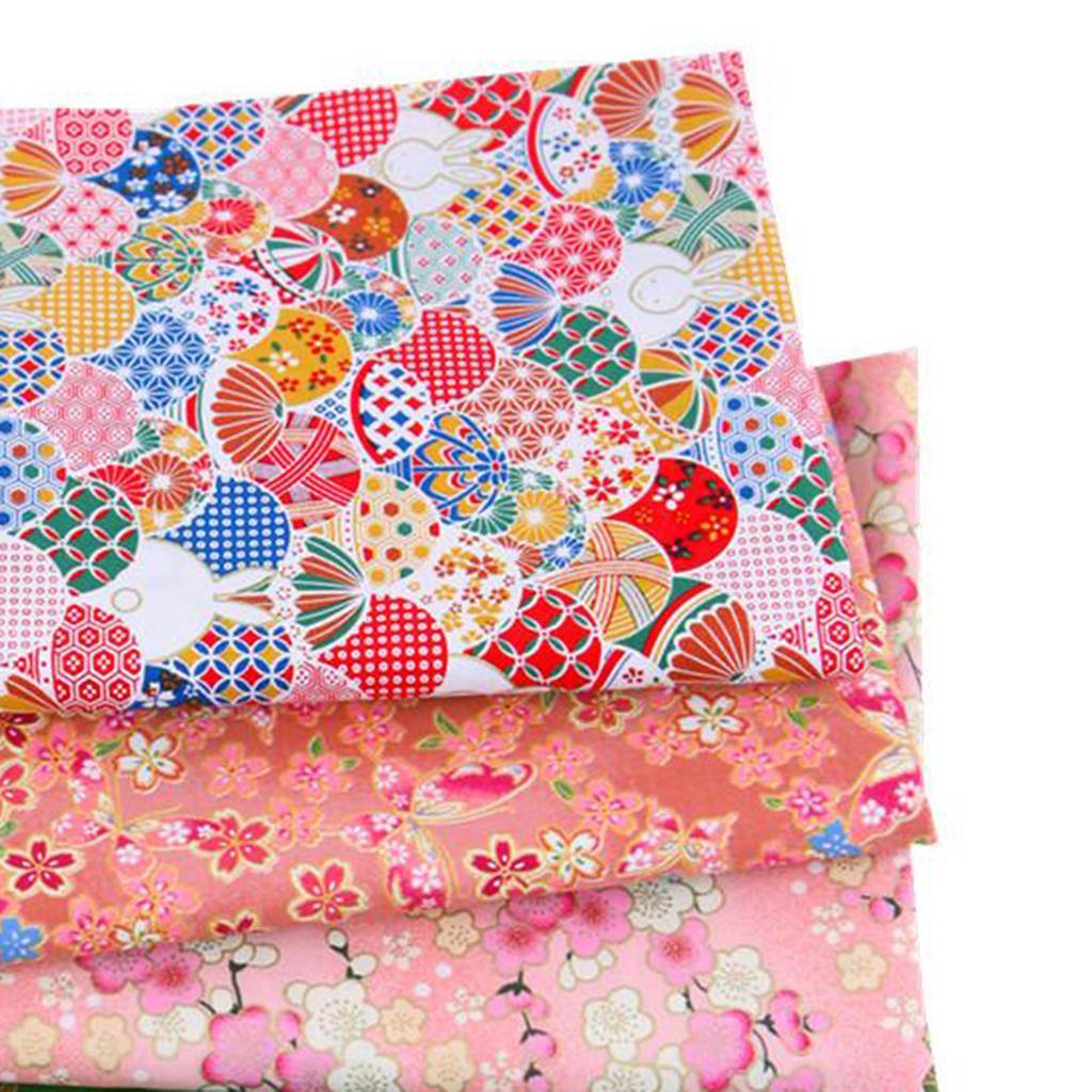 Premium Japanese Flower Print Cotton Quilting Fabric for Decorative Patchwork Crafts and Upholstery