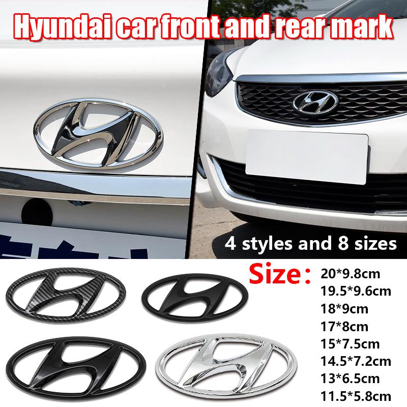 Hyundai Tucson Santa Fe Sonata Elantra Accent Ix35 Ix25 I30 I40 Car Logo Front Rear Emblem Sticker Auto Styling Accessories MM18