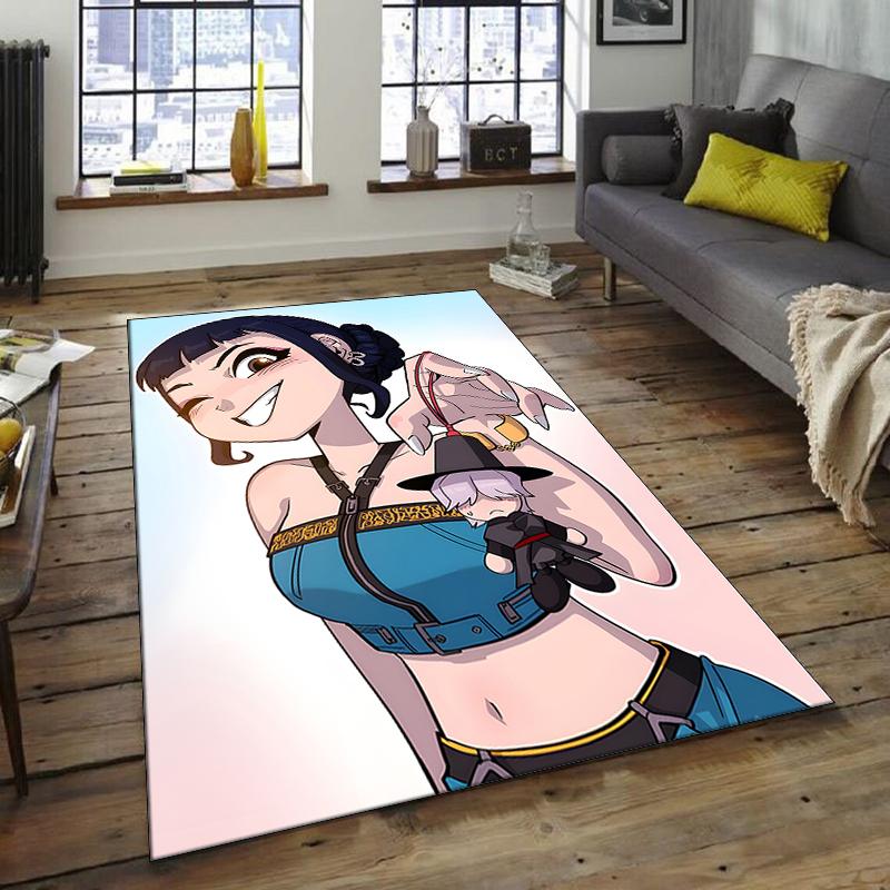 1pc KPop Demon Hunters ZOEY1 Design Area Rug - Non-Slip, Soft & Cozy Floor Mat for Living Room, Bedroom, Office - Indoor/Outdoor Decorative Carpet