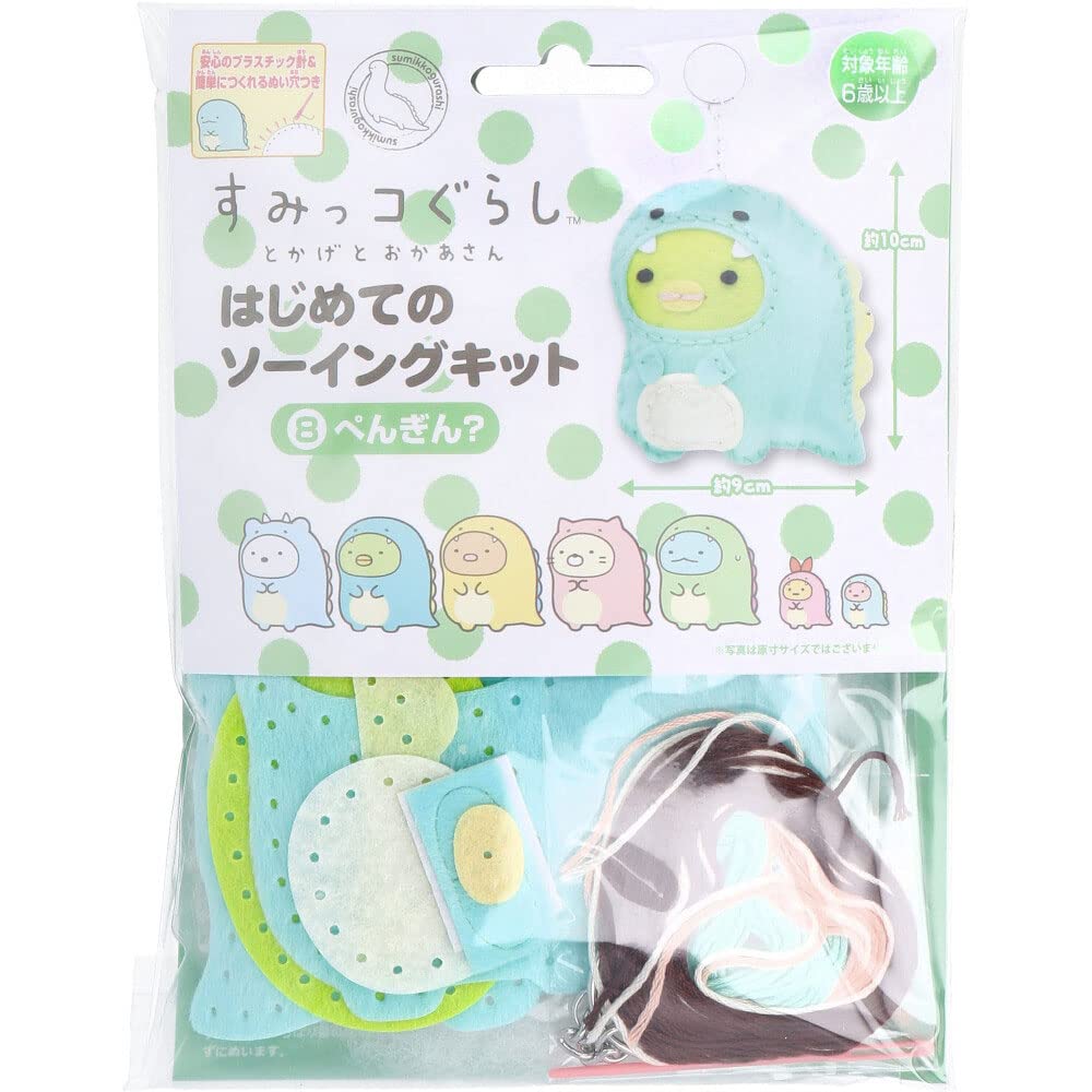 

Onoue Man Sumikko Gurashi Ящерица и Мама Набор для первого шитья 1 шт Пингвин синий