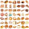 50pcs Bread Cats Dessert Cartoon Graffiti Stickers Phone Guitar Laptop Notebook Suitcase Water Bottles Waterproof Sticker Decals