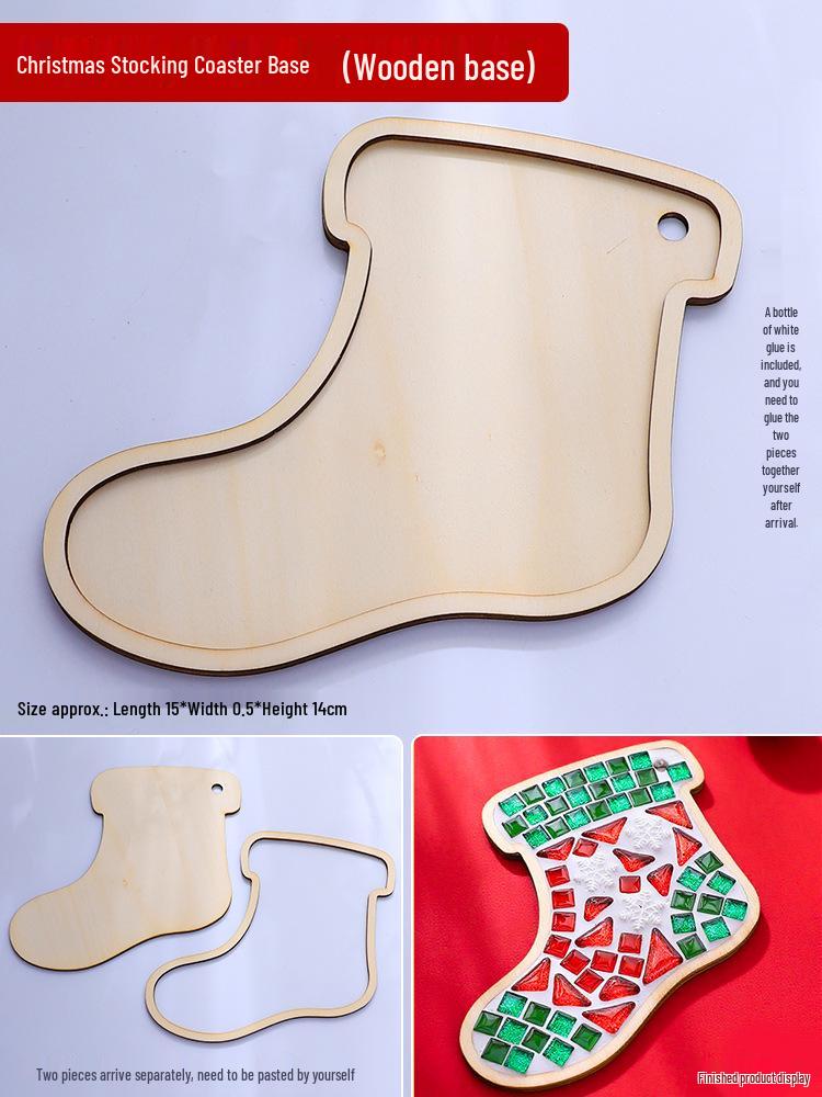Bamboo Coaster & Placemat DIY Kit for Kids - Square & Round Mosaic Base