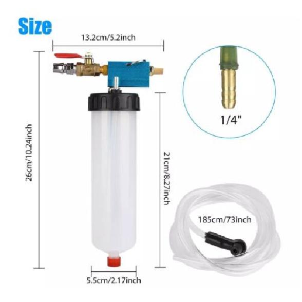 Auto Fahrzeug Vakuum Bremsenentlüfter Tank Flüssigkeit Ölwechsel Pumpe Werkzeug Langlebig US